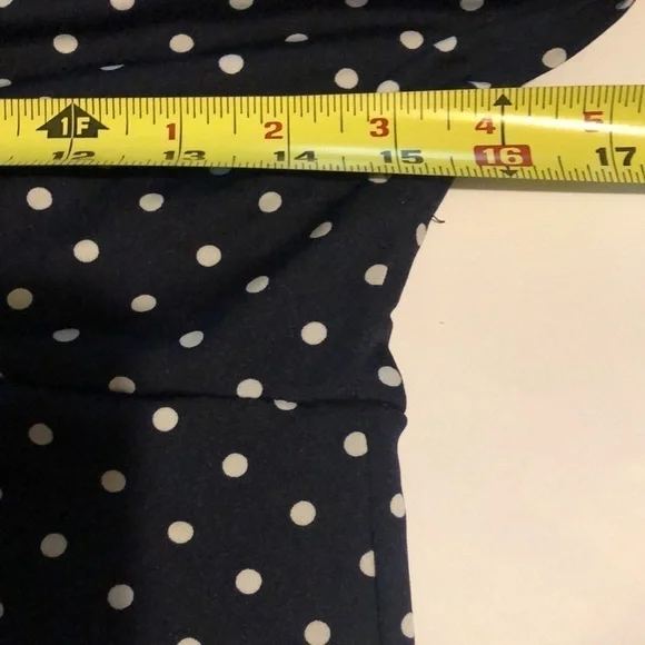 Crop top by Polly & Esther, navy with white polka dots, small - Picture 7 of 9